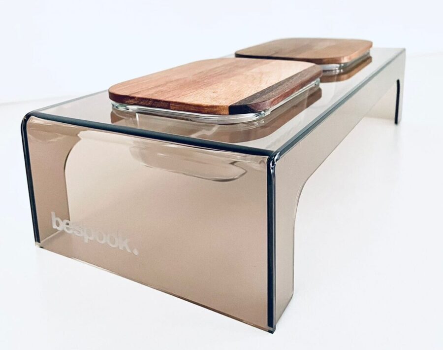 Small Double Rectangular Bowls in Bronze